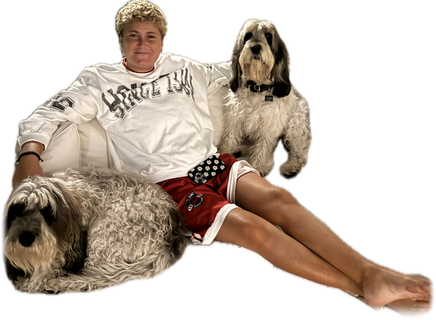 Kaki com os cães